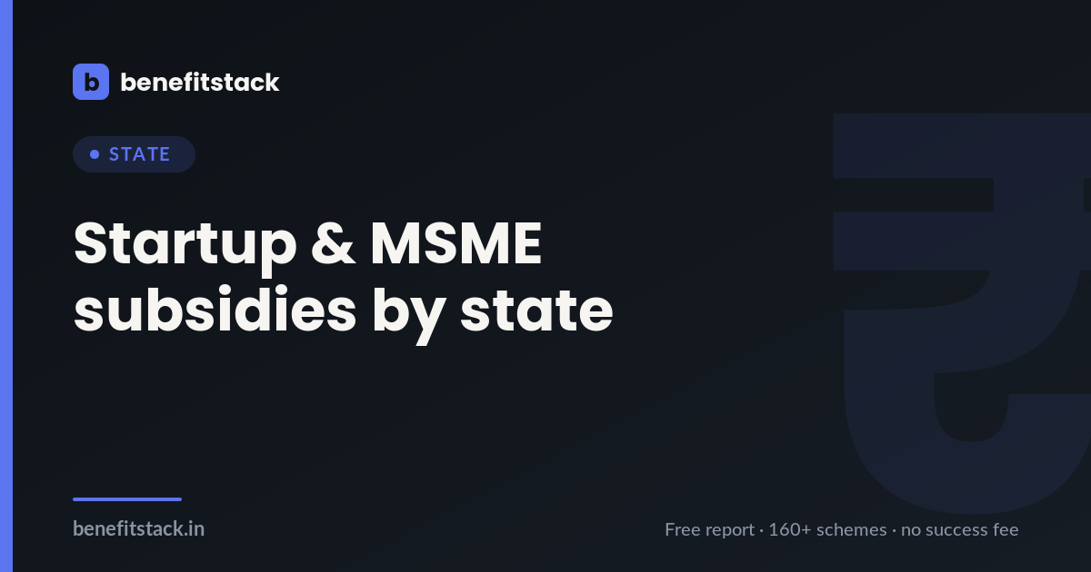 Hero image for: Startup & MSME Subsidies by State in India (2026)